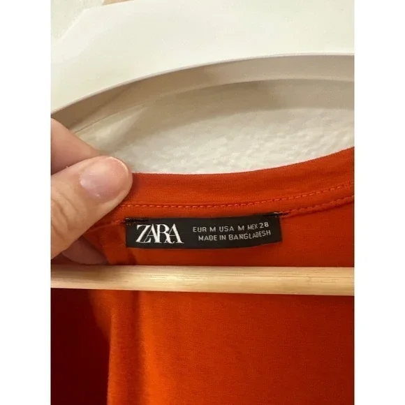 Zara Tiered Maxi Dress, Dark Orange, womens medium - Picture 4 of 8